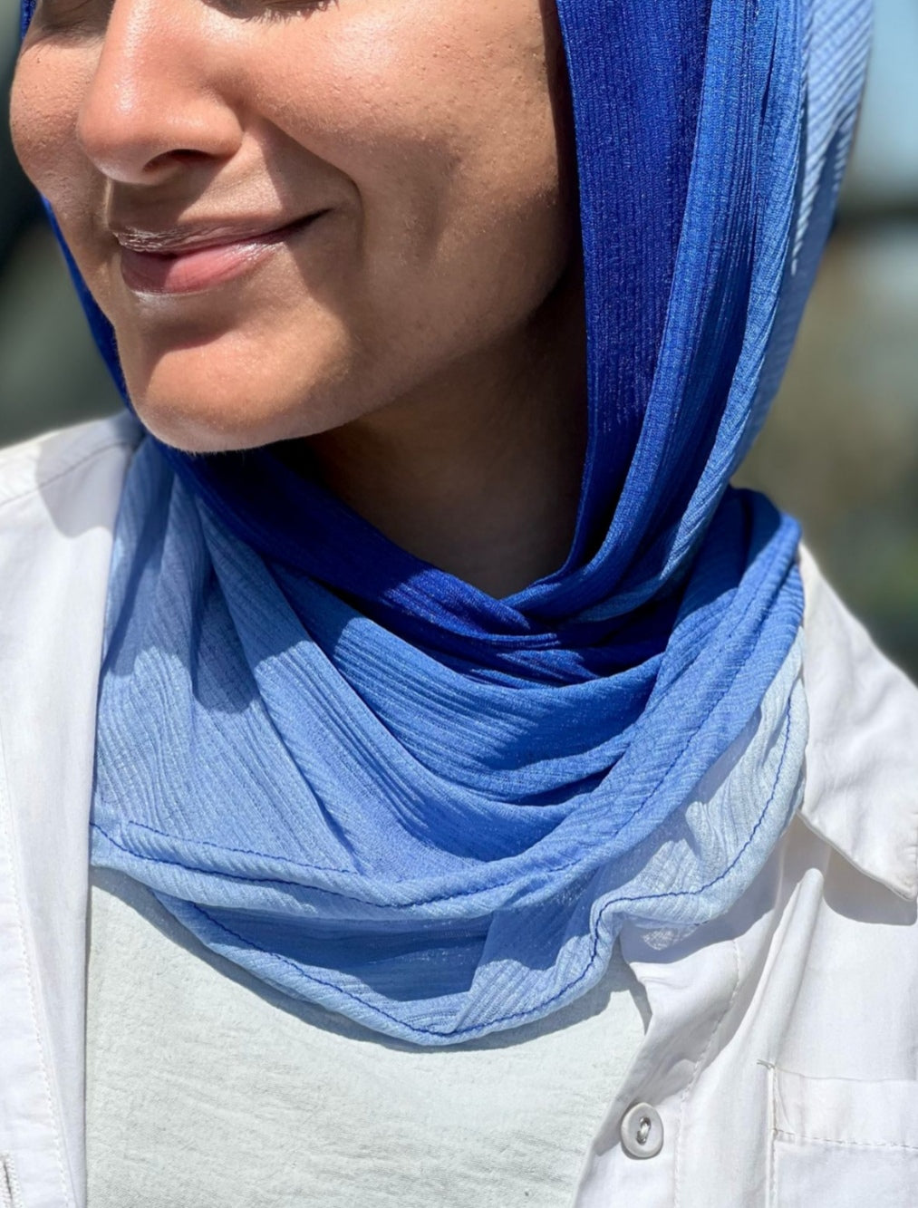 Blue Gradient mini loose scarve