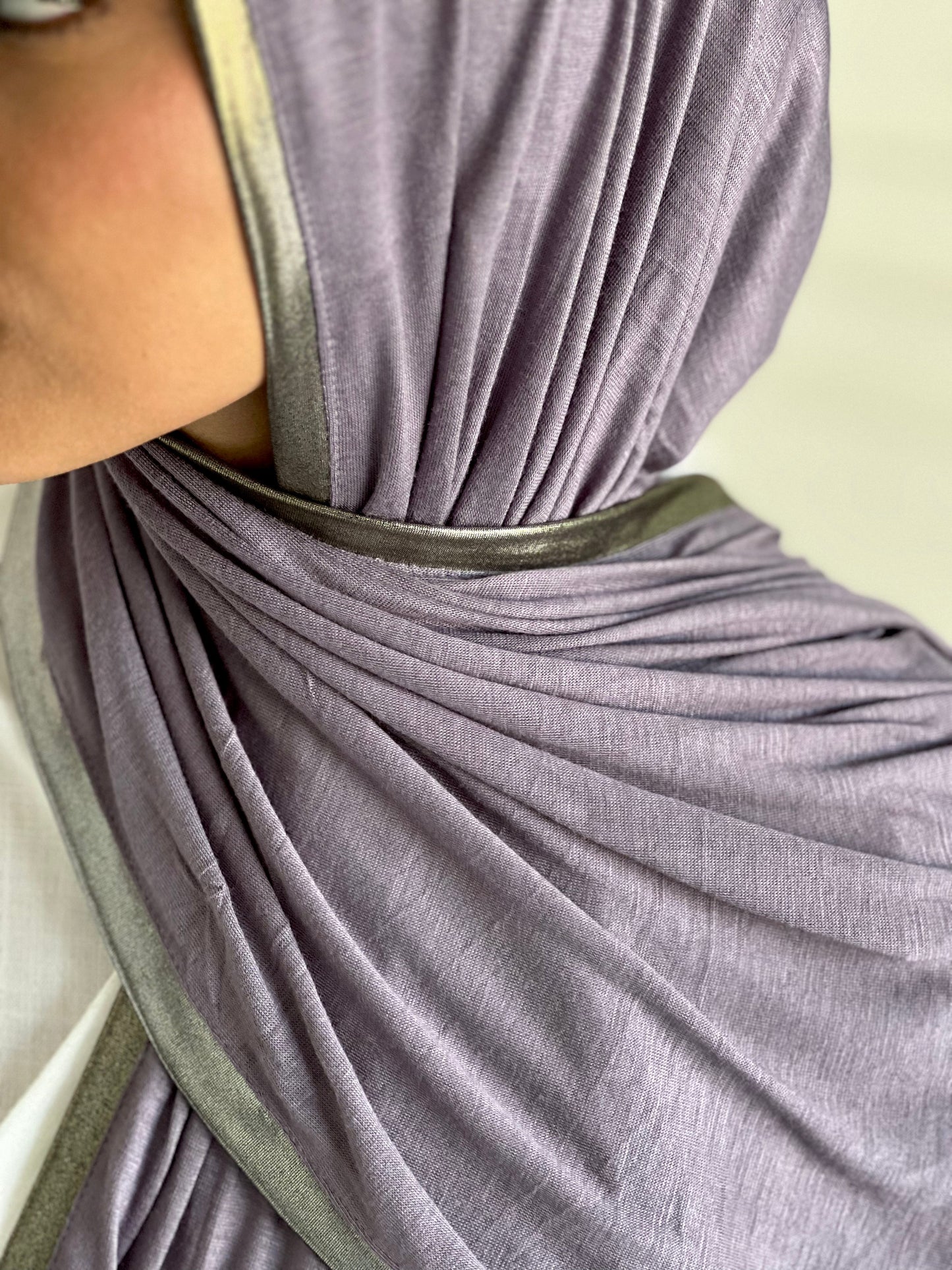 Gold & Silver Hijab- Mauve